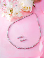 Load image into Gallery viewer, CZ Tennis Necklace Set- 17 Inch Length, Tennis Necklace Set, Cz Necklace Set, Party Wear Necklace Set
