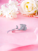 Load image into Gallery viewer, Lily Flower Rhodium Plated AAA Cubic Zirconia Brooch Pins
