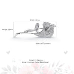 Load image into Gallery viewer, Lily Flower Rhodium Plated AAA Cubic Zirconia Brooch Pins
