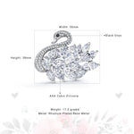 Load image into Gallery viewer, Marquise AAA Cubic Zirconia Swan Rhodium Plated Brooch, Swan Brooch, Cz Brooch, Cz Swan Brooch
