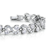 Round Cut CZ Swril Tennis Bracelet, Swril Cz Bracelet, Cz Bracelet,   Cz Bracelet
