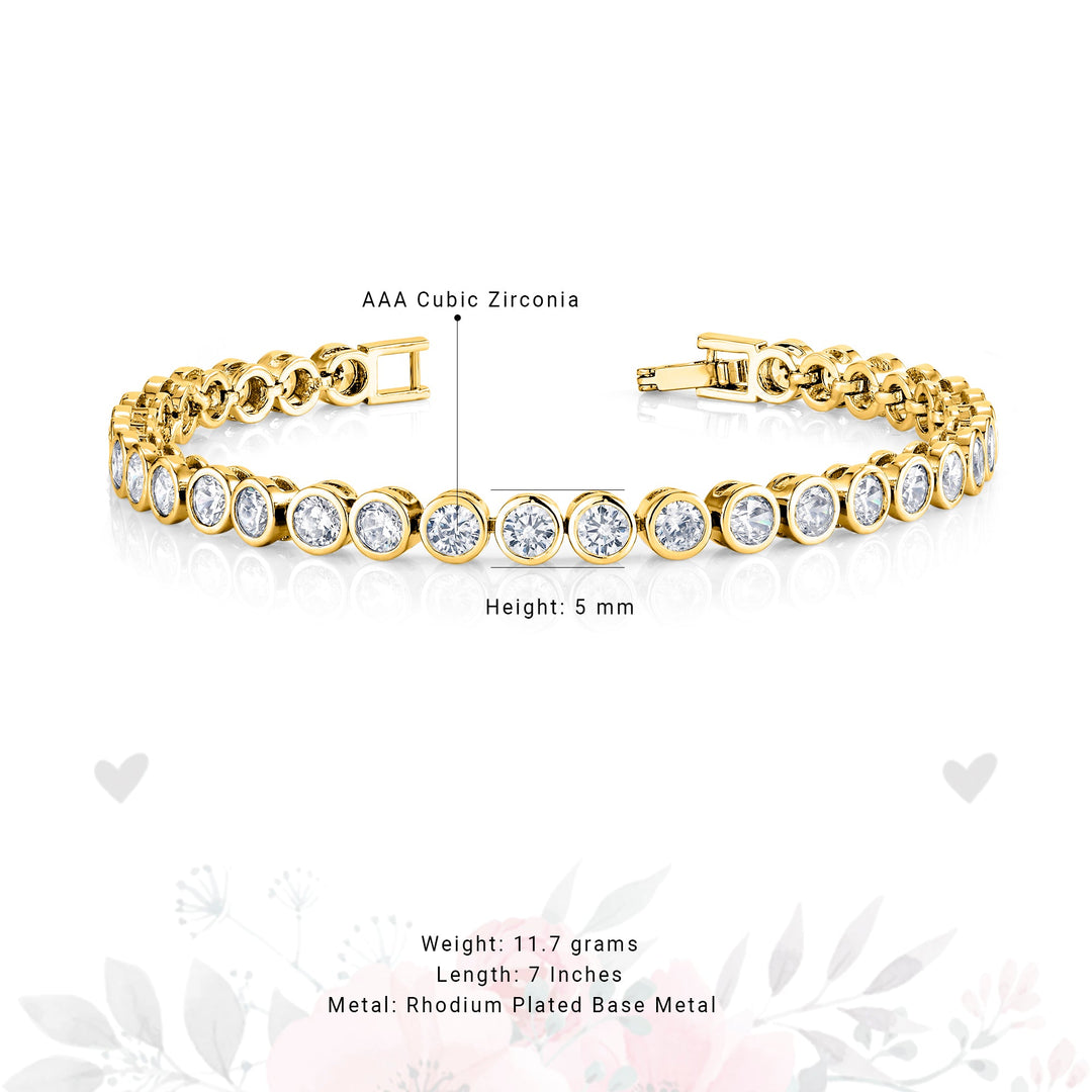 Bezel Tennis Bracelet, Casual Bracelet, Tennis Bracelet, Cz Bracelet, Bezel Set Bracelet
