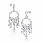 Load image into Gallery viewer, Wedding Teardrop Chandelier with Marquise CZ Dangle Earrings, Victorian Style Bridal CZ Earrings, Best for Brides and Bridesmaid. Best Gift for for Bridal, Wedding, Prom
