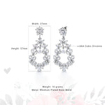 Load image into Gallery viewer, Wedding Marquise CZ Victorian Style Dangle Earringss, Bridal Earrings, Elegant Wedding CZ Earrings, Best Earrings for Brides and Braidesmaid. Best Gift for for Bridal, Wedding, Prom,Bridesmaids
