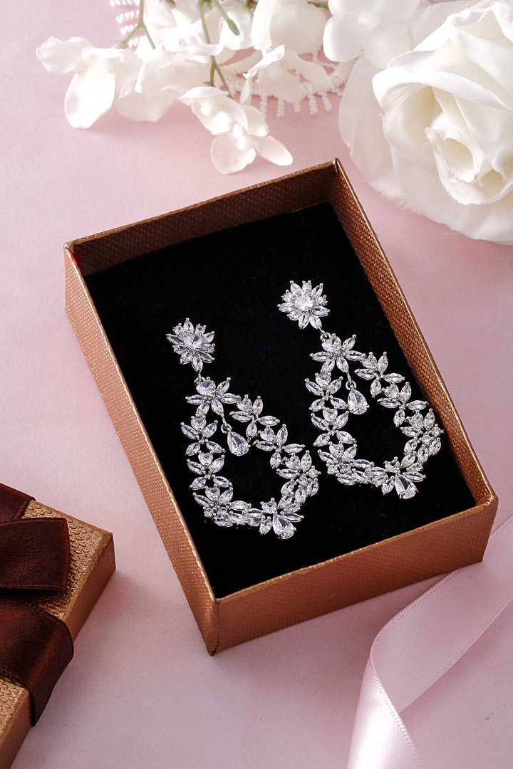 Wedding Marquise CZ Victorian Style Dangle Earringss, Bridal Earrings, Elegant Wedding CZ Earrings, Best Earrings for Brides and Braidesmaid. Best Gift for for Bridal, Wedding, Prom,Bridesmaids