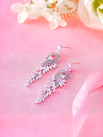 Load image into Gallery viewer, Victorian Style Lace Marquise CZ Vintage Earrings, Chandelier Design Earrings, Cz Dangle Earrings, Cz Earrings
