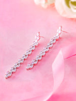Load image into Gallery viewer, Marquise CZ Long Bridal Earrings, Cz Dangle Earrings, Marquise Cz Earrings, Party Dangle Earrings
