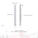 Load image into Gallery viewer, Marquise CZ Long Bridal Earrings, Cz Dangle Earrings, Marquise Cz Earrings, Party Dangle Earrings
