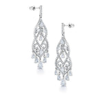 Load image into Gallery viewer, Marquise CZ Chandelier Vintage Dangle Earrings, Chandelier  Earrings, Marquise CZ  Earrings, Wedding Dangle Earrings

