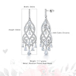 Load image into Gallery viewer, Marquise CZ Chandelier Vintage Dangle Earrings, Chandelier  Earrings, Marquise CZ  Earrings, Wedding Dangle Earrings
