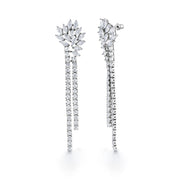 Marquise CZ Eternity Wedding Necklace Set- 16 Inch Length, Wedding Necklace Set, Cz Necklace Set, Marquise Cz Necklace Set, Brass Necklace set