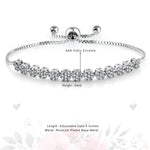 Load image into Gallery viewer, Tennis Bracelet, Cz Bracelet, Adjustable Bracelet, Slider Bracelet, Brass Bracelet, Cz Tennis Bracelet
