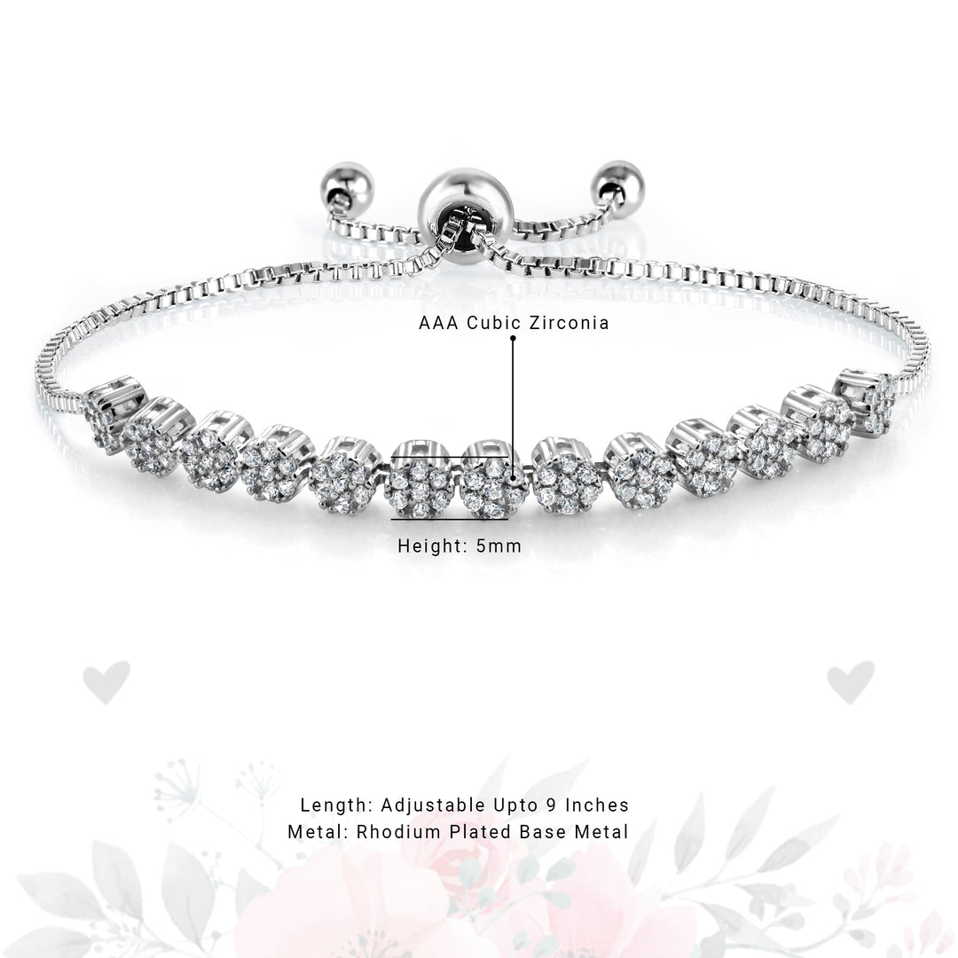 Tennis Bracelet, Cz Bracelet, Adjustable Bracelet, Slider Bracelet, Brass Bracelet, Cz Tennis Bracelet