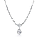 Load image into Gallery viewer, Multi Shape CZ Necklace Set - 16 Inch Length, Teardrop Cz Necklace Set, Wedding Necklace Set, Party Wear Necklace Set
