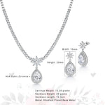 Load image into Gallery viewer, Multi Shape CZ Necklace Set - 16 Inch Length, Teardrop Cz Necklace Set, Wedding Necklace Set, Party Wear Necklace Set
