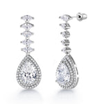 Load image into Gallery viewer, Teardrop And Marquise Cut CZ Necklace Set- 16 Inch, Teardrop Cz Necklace Set, Marquise Cz Necklace Set, Party Necklace Set
