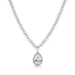 Load image into Gallery viewer, Teardrop And Marquise Cut CZ Necklace Set- 16 Inch, Teardrop Cz Necklace Set, Marquise Cz Necklace Set, Party Necklace Set
