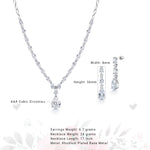 Load image into Gallery viewer, Teardrop CZ Wedding Necklace Set-17 Inch, Multi Shape Cz Necklace Set, Brass Necklace Set, Cz Necklace Set, Party Wear Necklace Set
