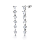 Load image into Gallery viewer, Teardrop CZ Wedding Necklace Set -15 Inch Length, Pear Shaped CZ Necklace Set, Bass Teardrop Cz Bridal Jewelry Set, Party Wear Necklace Set
