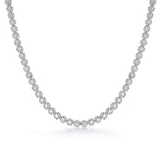 Rhodium Plated With Round Cz Earrings Bracelet Necklace Set, Cz Halo Necklace Set, Brass Necklace, Halo Cz Necklace, Party Wear Necklace Set