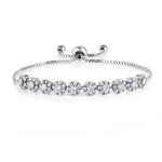 Load image into Gallery viewer, Rhodium Plated With Round Cz Earrings Bracelet Necklace Set, Cz Halo Necklace Set, Brass Necklace, Halo Cz Necklace, Party Wear Necklace Set
