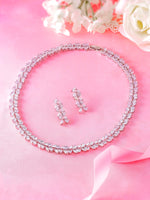 Load image into Gallery viewer, Marquise and Teardrop CZ Wedding Necklace Set -15 Inch Length, Multi Shape Cz Bridal Jewelry Set, Wedding CZ Jewelry Set, Brass Jewelry Set, Party Wear Necklace Set
