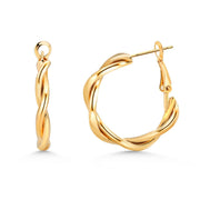 Twisted Hoop Earrings, Gold Plated Twist Hoop Earrings, Twisted Hoop Earrings, Braided Hoop Earrings, Gold Twist Hoop Earrings