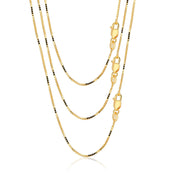 14K Yellow Gold Box Chain Necklace, Gold Box Chain Necklace, Dainty Layered Necklace, Gold  Necklace, Lobster Claw Necklace