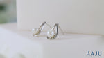 Load and play video in Gallery viewer, 925 sterling silver Pearl Stud Earrings, Silver Pearl Studs, Pearl Jewelry, June Birthstone, Pearl Bridesmaid Jewelry, Pearl Wedding Earrings, White Pearl Studs Earrings
