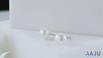 Load and play video in Gallery viewer, 925 Freshwater Pearl Studs Earrings, Silver Pearl Studs, Pearl Jewelry, June Birthstone, Pearl Bridesmaid Jewelry, Pearl Wedding Earrings
