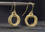 Load and play video in Gallery viewer, 14K Solid Yellow Gold Textured Dangle Earrings, Euro Wire Dangle Earrings, Yellow Gold Dangle Earrings
