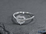 Load and play video in Gallery viewer, 925 Sterling Silver Cz Heart Ring, Heart Ring, CZ Ring, Open Heart Ring, CZ Open Heart Ring, Silver Ring
