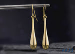 Load and play video in Gallery viewer, 14K Solid Yellow Gold Long Puffed Tear Drop Dangle Earrings, Gold Tear Drop Earrings, Drop Earrings, Water Drop Earrings, Dangle Earrings, Long Tear Drop Dangle Earrings
