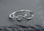 Load and play video in Gallery viewer, 925 Sterling Silver Infinity Ring, Infinity Silver Ring, Infinity CZ Ring, Women Infinity Silver Ring, Infinity Ring, Infinity Ring for Gift, CZ Ring
